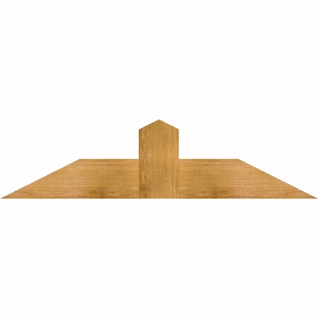 Ekena Millwork Portland Rough Sawn Timber Gable Bracket, Western Red Cedar, 48"W x 12"H x 4"D x 6"F, 6/12 Pitch GBW048X12X0406POR00RWR